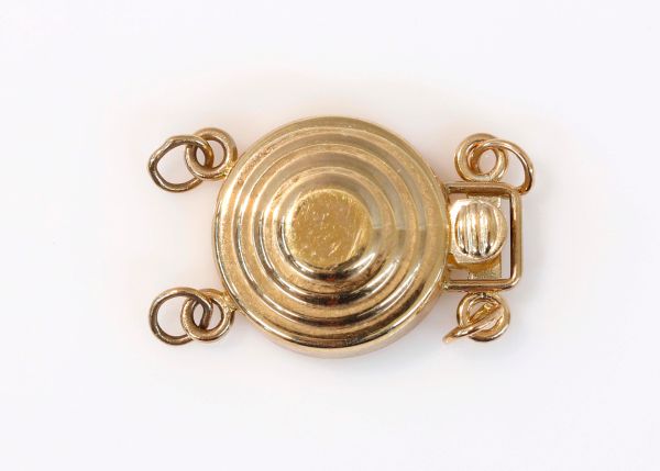 14k Yellow Gold Bullseye Clasp