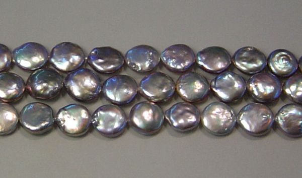Silver Coin Pearls 14-17mm  