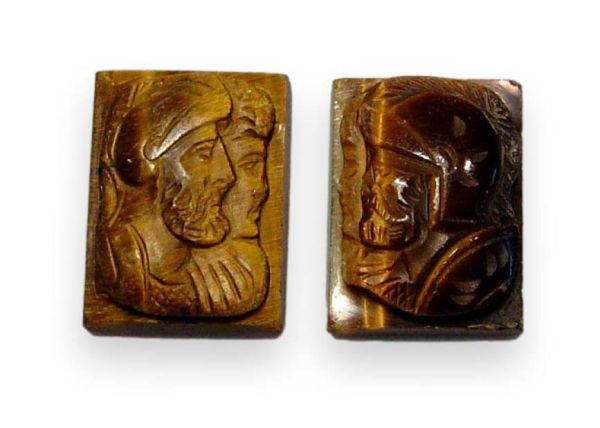 Tigereye  Cushion 2 Faces Cameo - 12x16mm