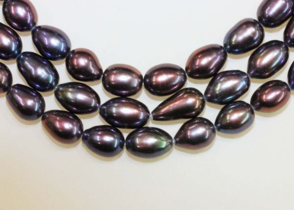 Peacock 7-8mm Shiny Oval Pearls
