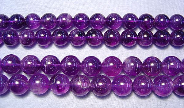 Amethyst Large Smooth Round Bead Strands