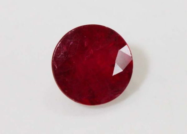 Ruby Faceted Round, 1.54 cts. - 6.75mm