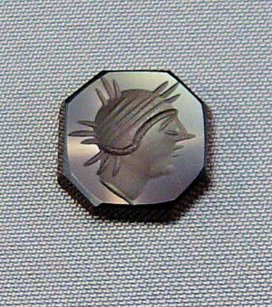 Natural Agate Concave Octagon - 10.3x10.4mm