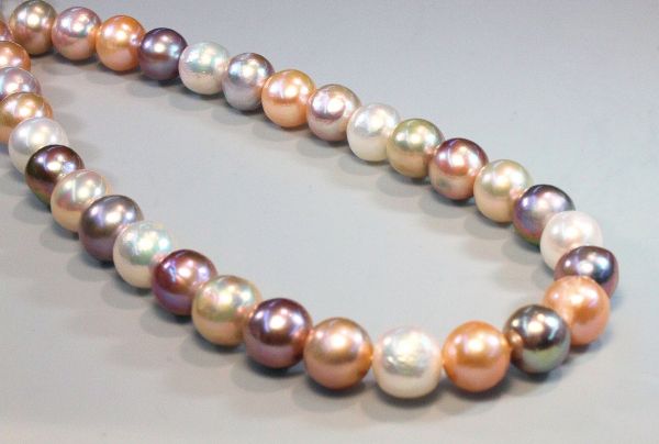 11.5-12mm Natural Multi-color Round Pearls