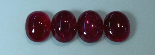 Ruby Oval Cabochons, 6x8mm - Select Grade