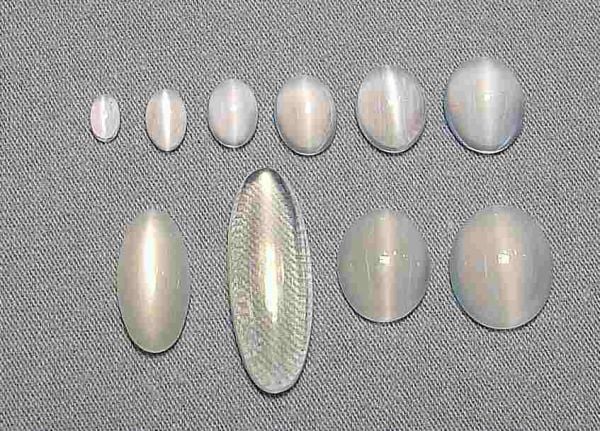 Oval White Moonstone Cabochons