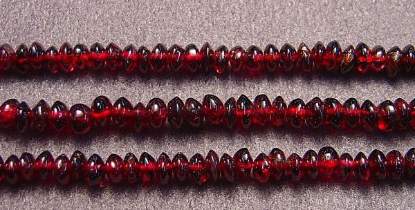 Garnet Rondel Beads