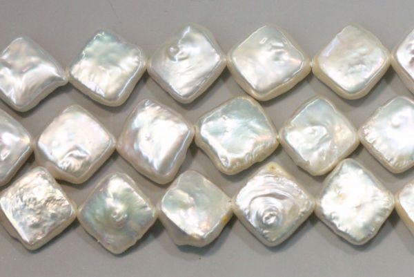 White Diamond Chiclet 10x10mm 