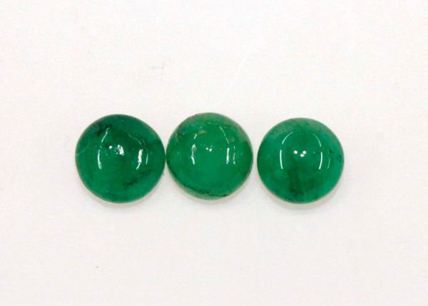 Emerald Round Cabochons - 6mm