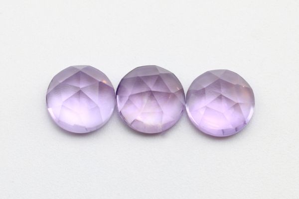 6mm Rose Cut Amethyst Cabochon