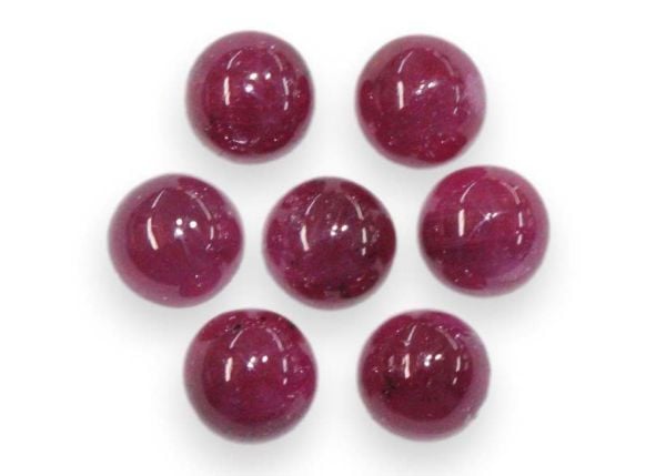 6mm Round Ruby Cabochons