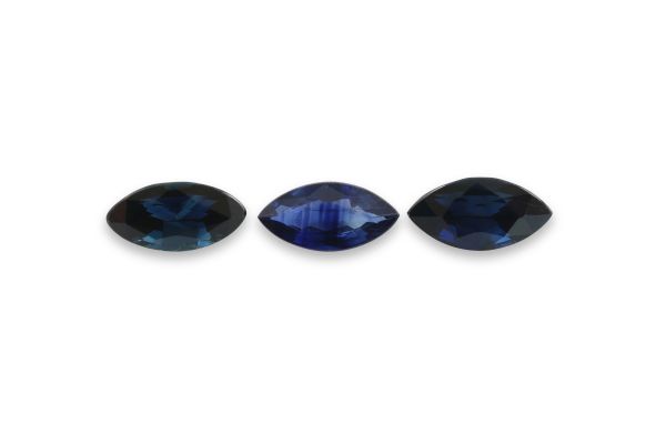 7.5 mm Long Blue Sapphire Faceted Marquise @ $70.00 / ct