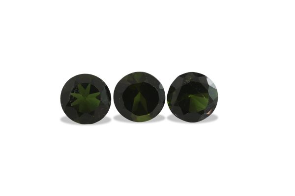 Wholesale 7 mm Dark Green Tourmaline faceted Rounds