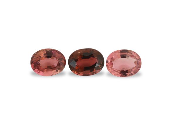 Wholesale 7 x 9 mm Pink & Red Tourmaline Faceted Oval