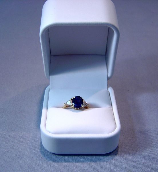 Ring Box - White Leatherette