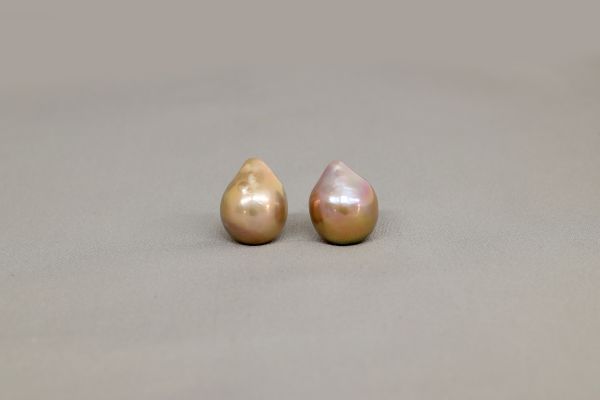 Wholesale Natural Color Fireball Pearl Pair 13 - 15 mm