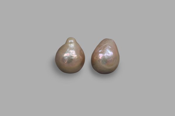 Wholesale Natural Color Fireball Pearl Pair 13 - 15 mm