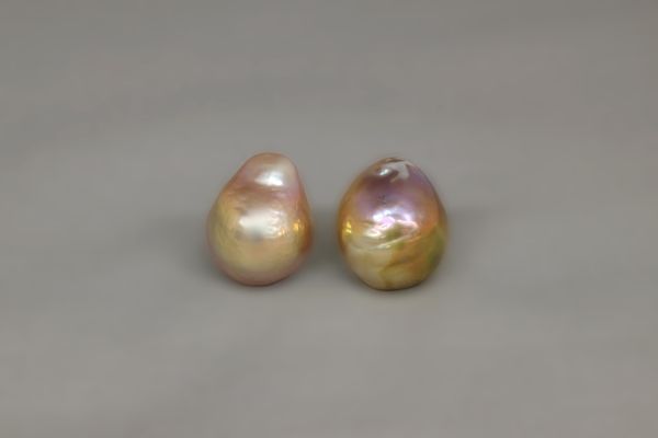 Wholesale Natural Color Fireball Pearl Pair 13 - 15 mm