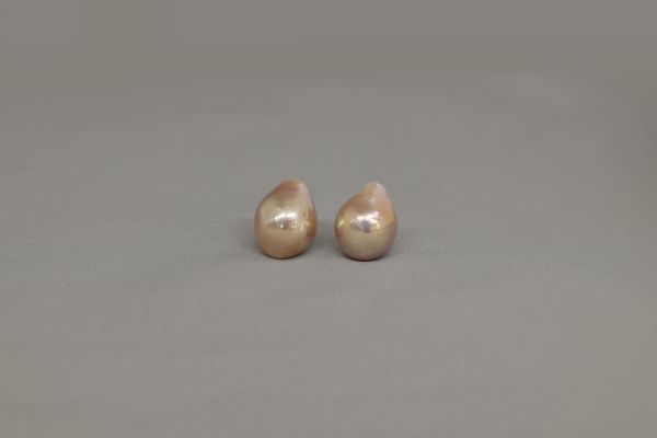 13 - 15 mm Natural Color Fireball Pearl Pair