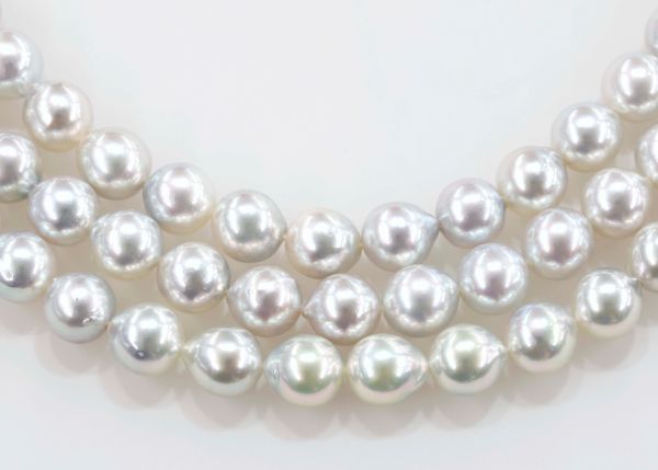 7 - 7.5 mm Natural Color Blue Grey Japanese Cultured Pearls