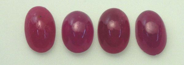 Ruby Oval Cabochons, 4x6mm - Regular Grade