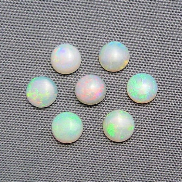 Opal 5.25mm Round Cabochons @ $30.00/ct.