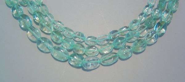 Aquamarine Lotus Seed Beads
