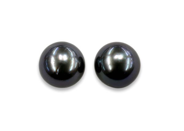 Natural Color Tahitian Pearl Pair 8.3 mm
