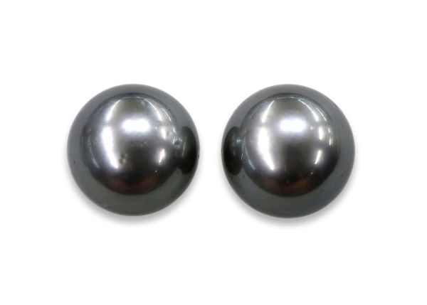 Natural Color Tahitian Pearl Pair 12.4 mm