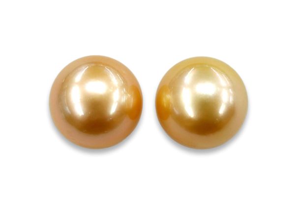 Golden South Sea Pearl Pair – 11.5 mm
