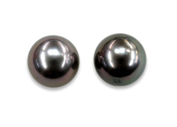 Natural Color Tahitian Pearl Pair – 9.3 mm