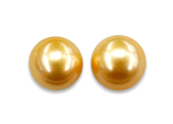 11 mm Natural Color Golden South Sea Pearl Pair