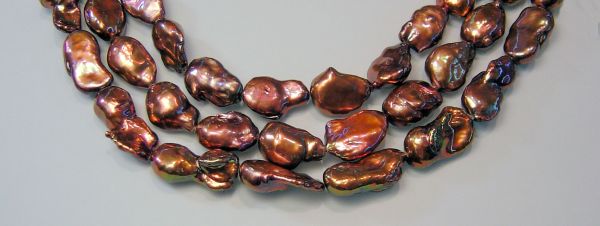 Bronze Keshi Nugget Pearls 