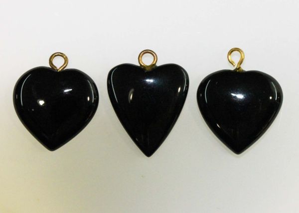 Black Onyx Hearts with Peg