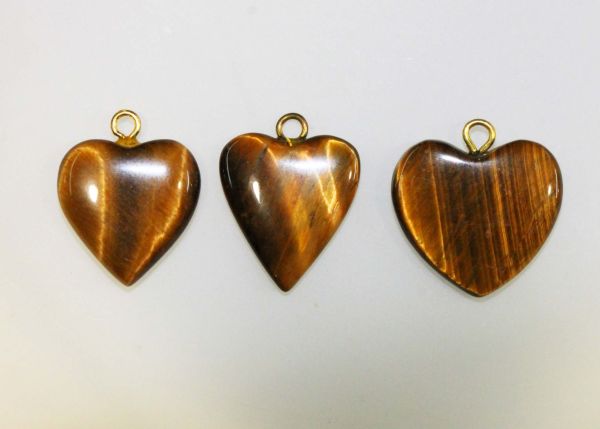Tigereye Hearts with Peg