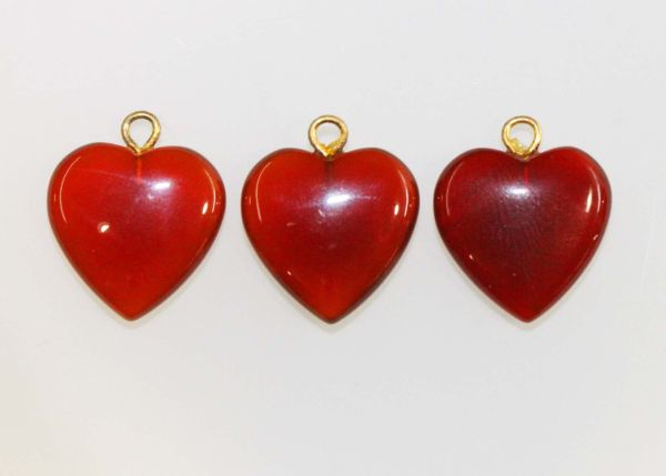 Carnelian Hearts with Peg