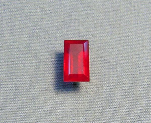 Ruby Fissure Filled Faceted Cushion Cut 6.8x11.5mm - 4.77 cts.