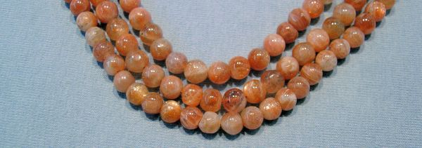 Sunstone Smooth Round Bead Strands