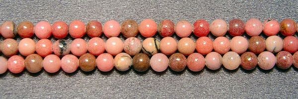Rhodonite Smooth Round Bead Strands