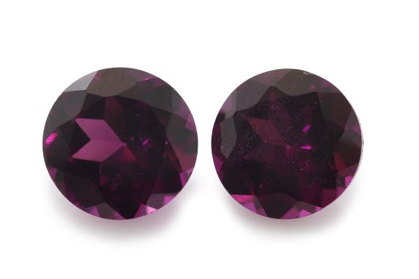 7mm rhodolite garnet pair