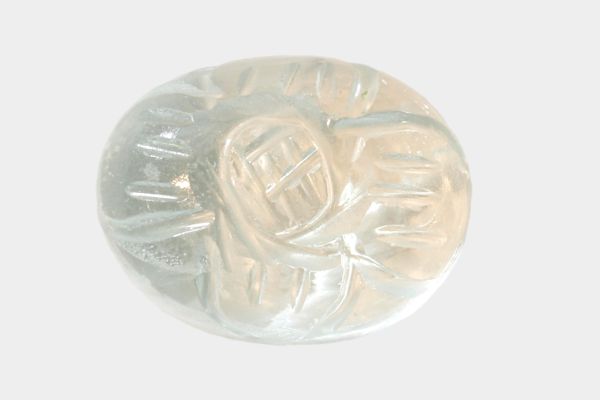 7x9mm Carved Aquamarine Cabochon