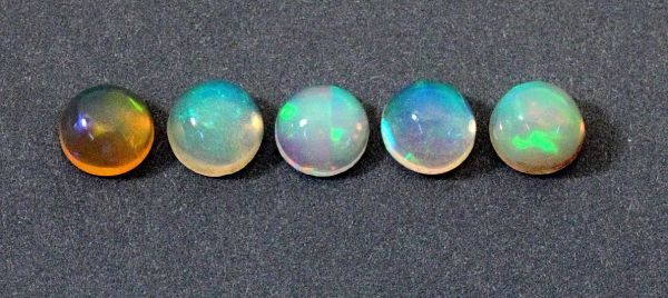 Ethiopian Opal Round Cabochons, 4mm - Regular Grade