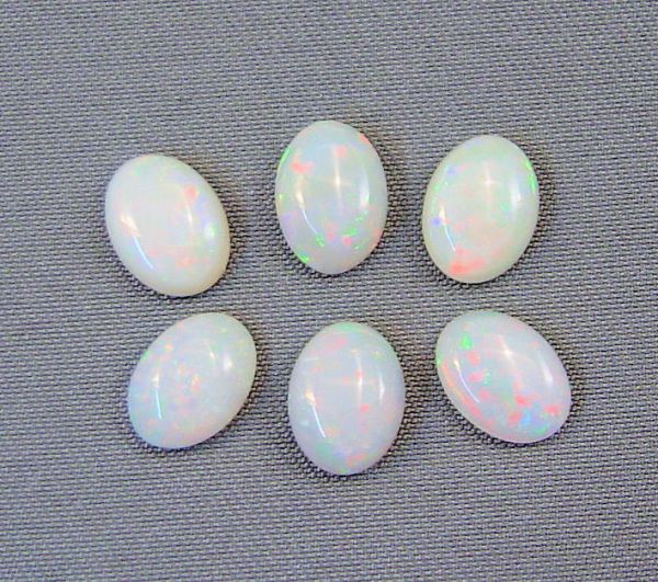 Opal Grey Base  Cabochons @$20.00/ct. - 6x8mm