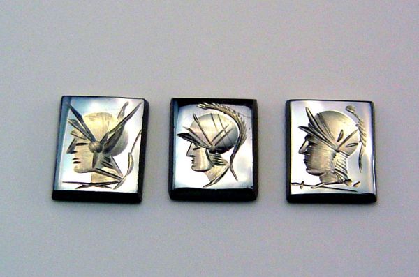 Hematite Cushion Intaglio - 10x12mm