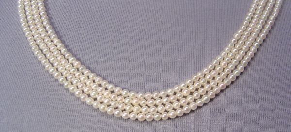 Japanese Akoya Ivory Pearls Round Strands - 2.5-3mm