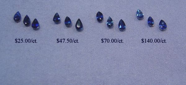 Wholesale Sapphire 3x5mm Pears