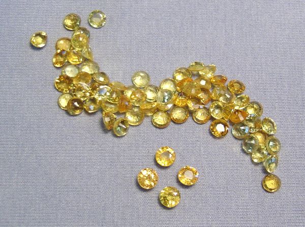Yellow Sapphire Faceted Rounds