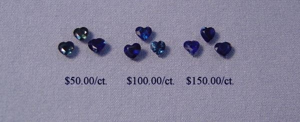Wholesale Sapphire 4x4mm Hearts