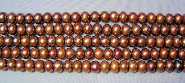 Rosewood 8.5-9mm Button Pearls 