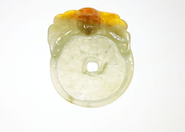 Jadeite Bi-Color Bat on Coin
